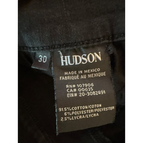 Hudson Nico Midrise Super Skinny Black Jeans Size 30 - Picture 5 of 11